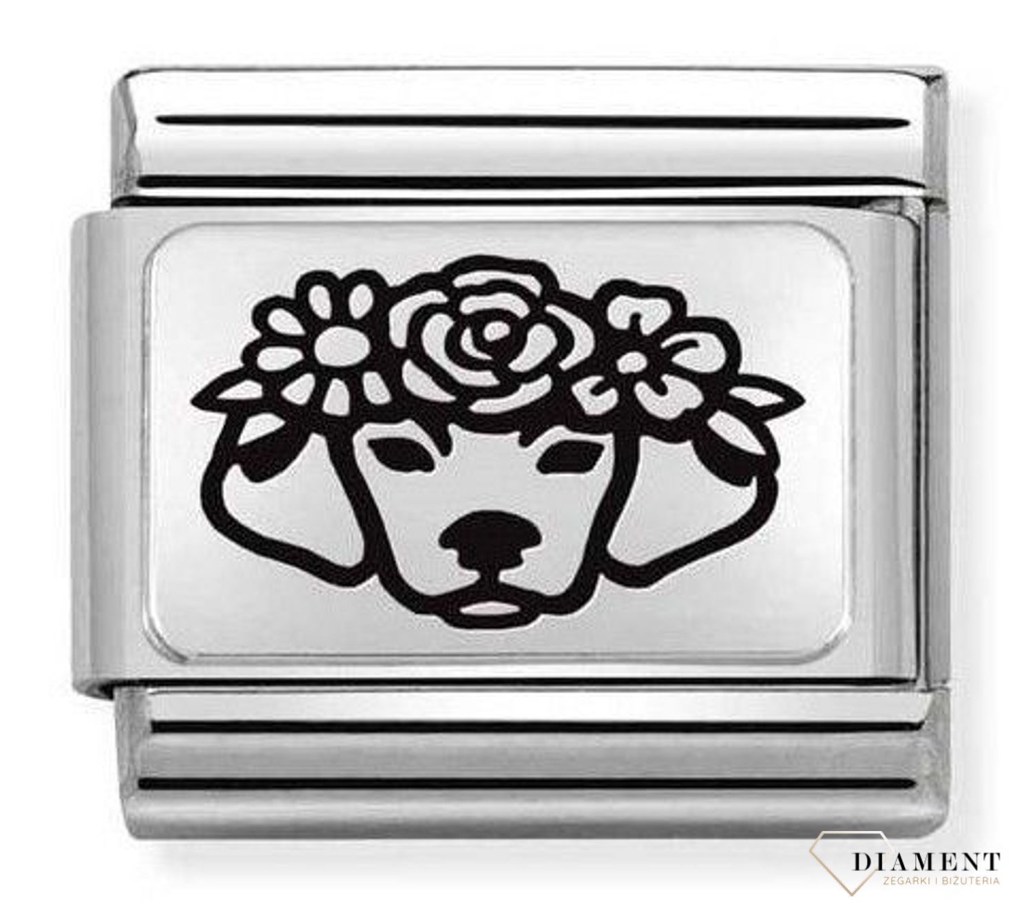 Nomination Link 925 Silver 'Piesek w kwiatach' 330111 24 ✓oryginalna biżuteria Nomination ✓ prezent dla przyjaciółki✓ prezent na urodziny✓ prezent dla przyjaciółki✓ Biżuteria Nomination ✓Wymarzony preze.jpg